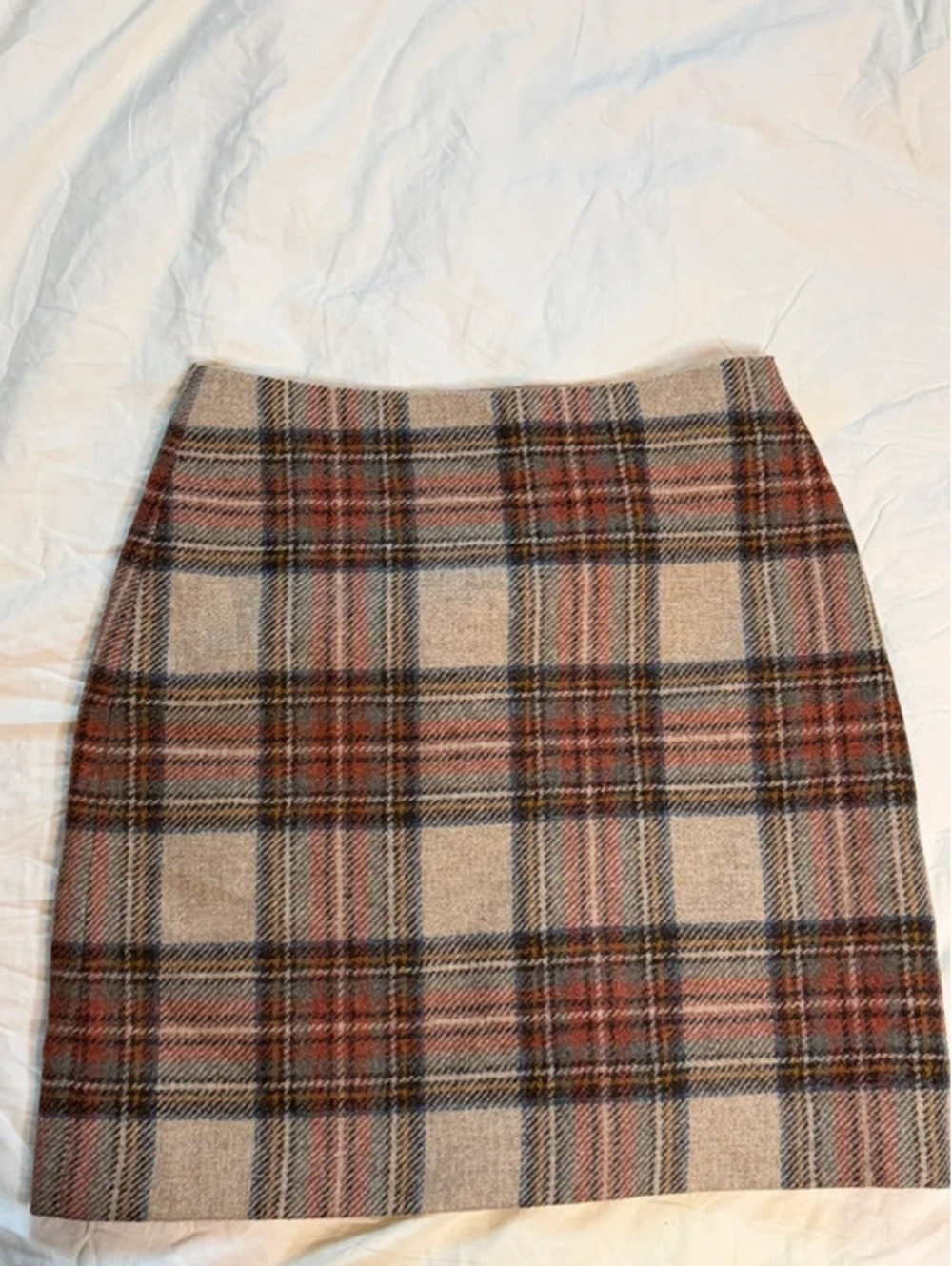 Boden 100% Wool Plaid Mini Skirt Brown Red 6 Dark Academia Schoolgirl Coquette - Picture 5 of 9